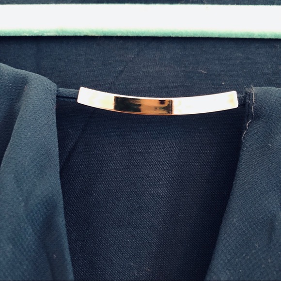 Teal New York & Company Blouse w/ Sheer Details - Picture 6 of 7